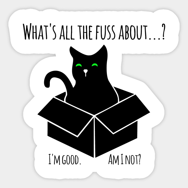 What came first, the cat or the box? Sticker by Qwerdenker Music Merch